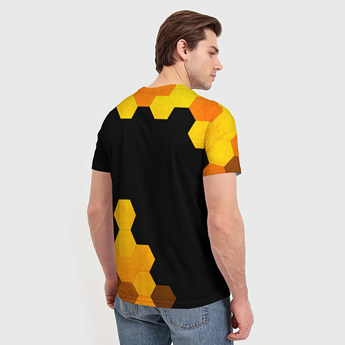 Мужская футболка Fortnite - gold gradient вертикально / 3D-принт – фото 4