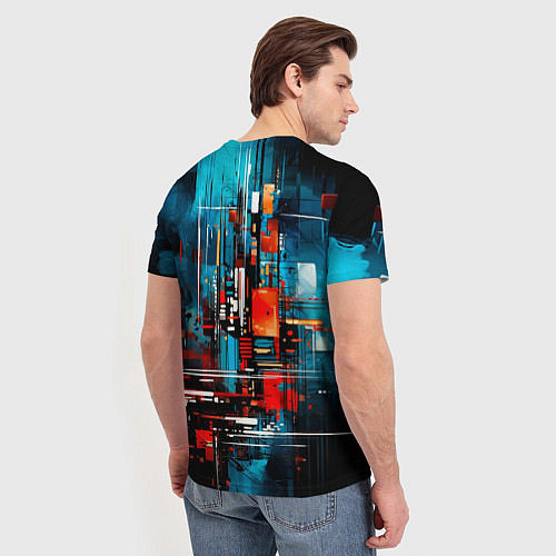 Мужская футболка Городская абстракция / 3D-принт – фото 4
