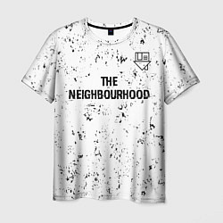 Мужская футболка The Neighbourhood glitch на светлом фоне посередин