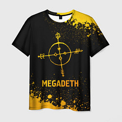 Мужская футболка Megadeth - gold gradient