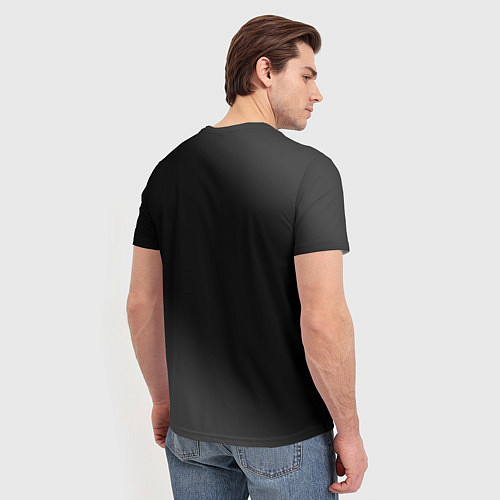 Мужская футболка Rust glitch на темном фоне вертикально / 3D-принт – фото 4