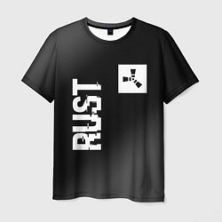 Футболка мужская Rust glitch на темном фоне вертикально, цвет: 3D-принт