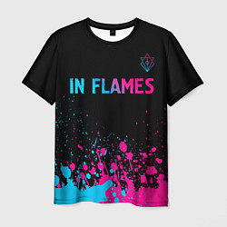 Мужская футболка In Flames - neon gradient посередине