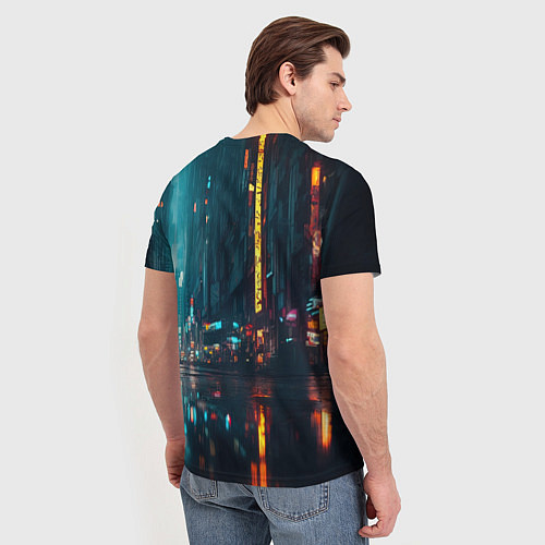 Мужская футболка Уличный пейзаж / 3D-принт – фото 4