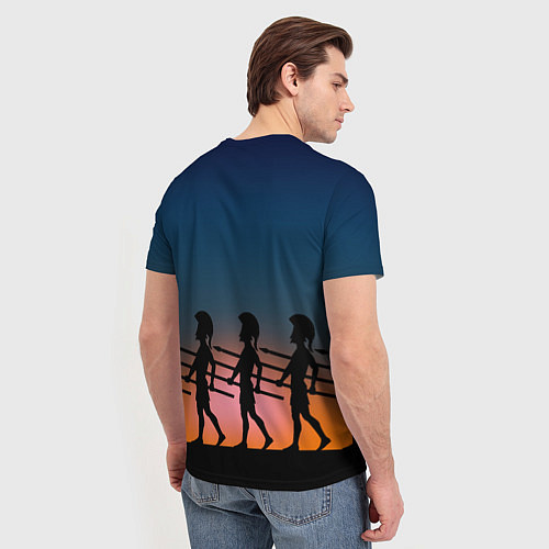 Мужская футболка Греческий закат / 3D-принт – фото 4