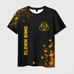 Футболка мужская Elden Ring - gold gradient вертикально, цвет: 3D-принт