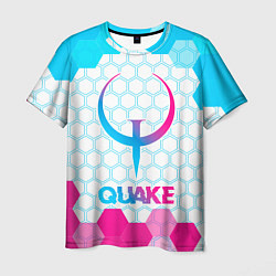 Мужская футболка Quake neon gradient style