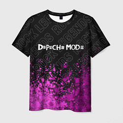Мужская футболка Depeche Mode rock legends посередине