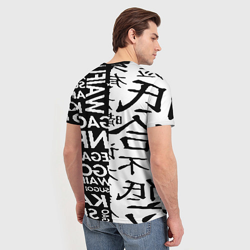 Мужская футболка Ahegao steel symbol / 3D-принт – фото 4