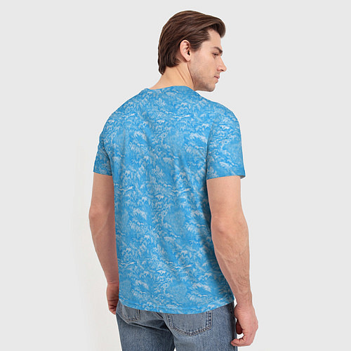 Мужская футболка Зимний снежный паттерн / 3D-принт – фото 4