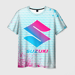 Мужская футболка Suzuki neon gradient style