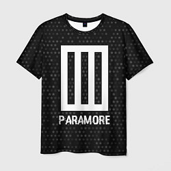 Мужская футболка Paramore glitch на темном фоне