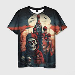 Мужская футболка Москва на хэллоуин