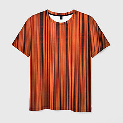 Мужская футболка Абстрактные полосы красно-оранжевый