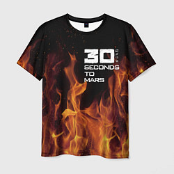 Футболка мужская Thirty Seconds to Mars fire, цвет: 3D-принт