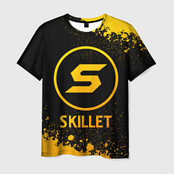 Мужская футболка Skillet - gold gradient