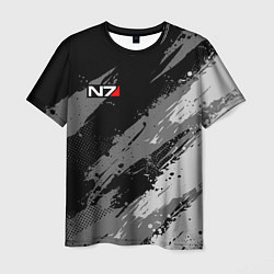 Мужская футболка N7 - mass effect monochrome