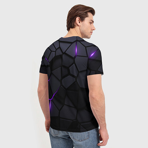 Мужская футболка Infiniti - плиты с эффектом свечения / 3D-принт – фото 4