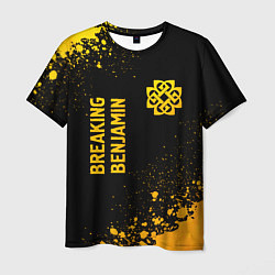 Мужская футболка Breaking Benjamin - gold gradient вертикально