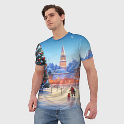 Футболка мужская Новогодняя площадь, цвет: 3D-принт — фото 2