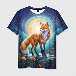 Мужская футболка Мистическая лиса тотем лисы