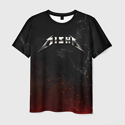 Мужская футболка Миша в стиле Металлика - искры и огонь