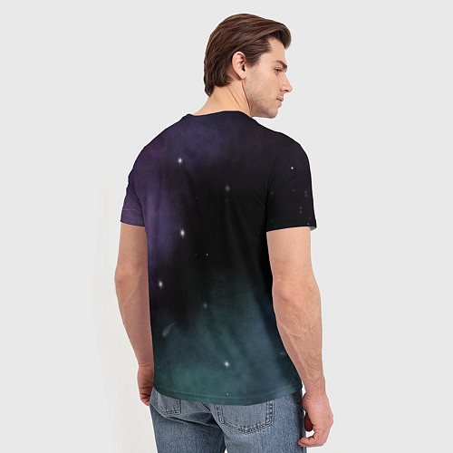 Мужская футболка Космос и звезды на темном фоне / 3D-принт – фото 4