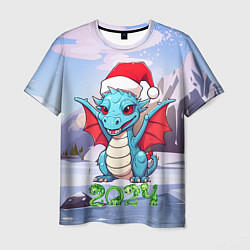 Мужская футболка Символ года дракон 2024