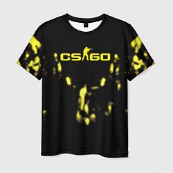 Мужская футболка CS GO краски желтые