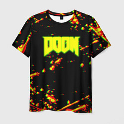Мужская футболка Doom огненный марс блики