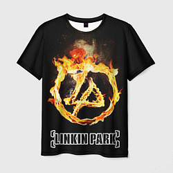 Мужская футболка Linkin Park - fire logo