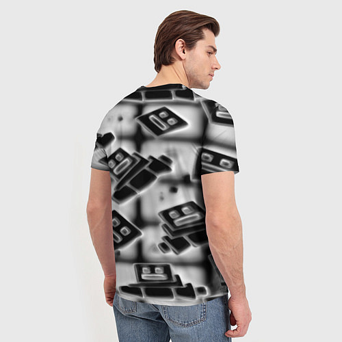 Мужская футболка Geometry dash gamer / 3D-принт – фото 4