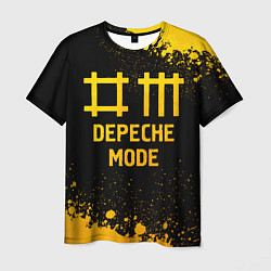 Мужская футболка Depeche Mode - gold gradient