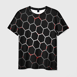 Мужская футболка Шестиугольник пчелиный улей