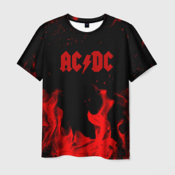 Мужская футболка AC DC огненный стиль