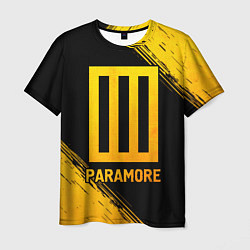 Мужская футболка Paramore - gold gradient