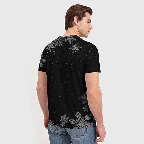 Мужская футболка Новогодний Кирилл на темном фоне / 3D-принт – фото 4
