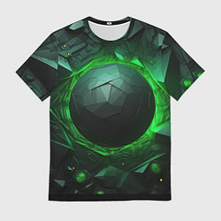 Футболка мужская Абстрактная гармония зеленого, цвет: 3D-принт