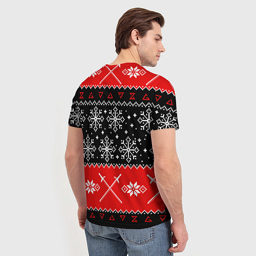 Мужская футболка The Witcher christmas sweater / 3D-принт – фото 4