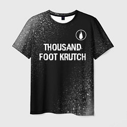 Мужская футболка Thousand Foot Krutch glitch на темном фоне посеред