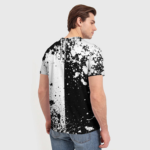Мужская футболка Король и шут - черно-белая абстракция / 3D-принт – фото 4
