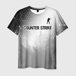 Мужская футболка Counter Strike glitch на светлом фоне посередине