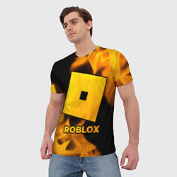 Футболка мужская Roblox - gold gradient, цвет: 3D-принт — фото 2