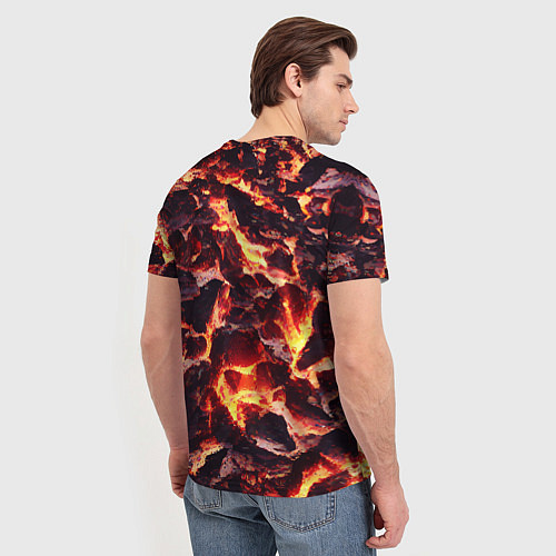 Мужская футболка Бурлящая лава / 3D-принт – фото 4