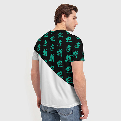 Мужская футболка Венти иероглифы - Геншин Импакт / 3D-принт – фото 4