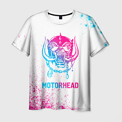 Мужская футболка Motorhead neon gradient style