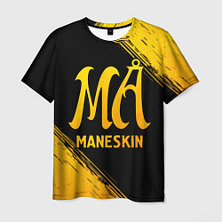 Футболка мужская Maneskin - gold gradient, цвет: 3D-принт