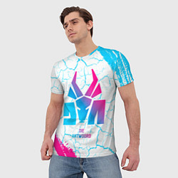 Футболка мужская Die Antwoord neon gradient style, цвет: 3D-принт — фото 2