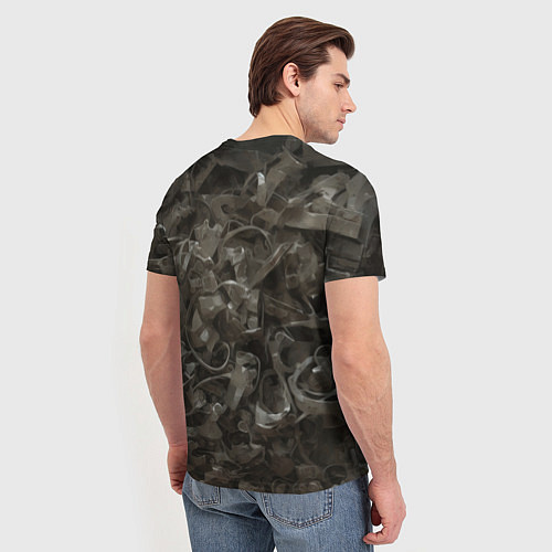 Мужская футболка Металлический череп / 3D-принт – фото 4