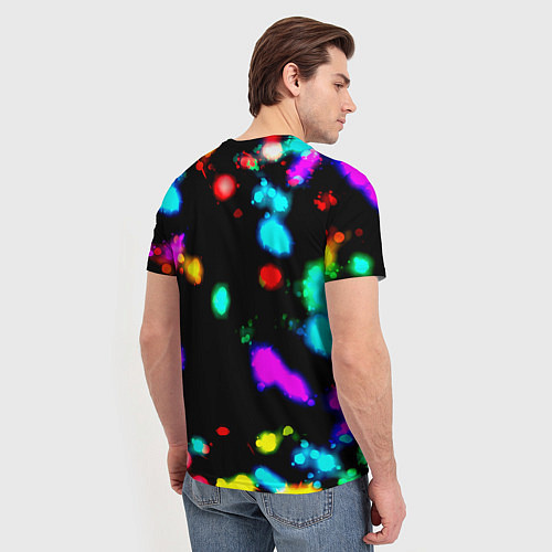 Мужская футболка Among us blink neon / 3D-принт – фото 4